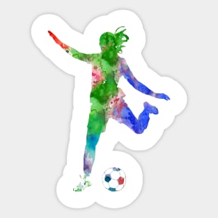 Girl Soccer Sticker